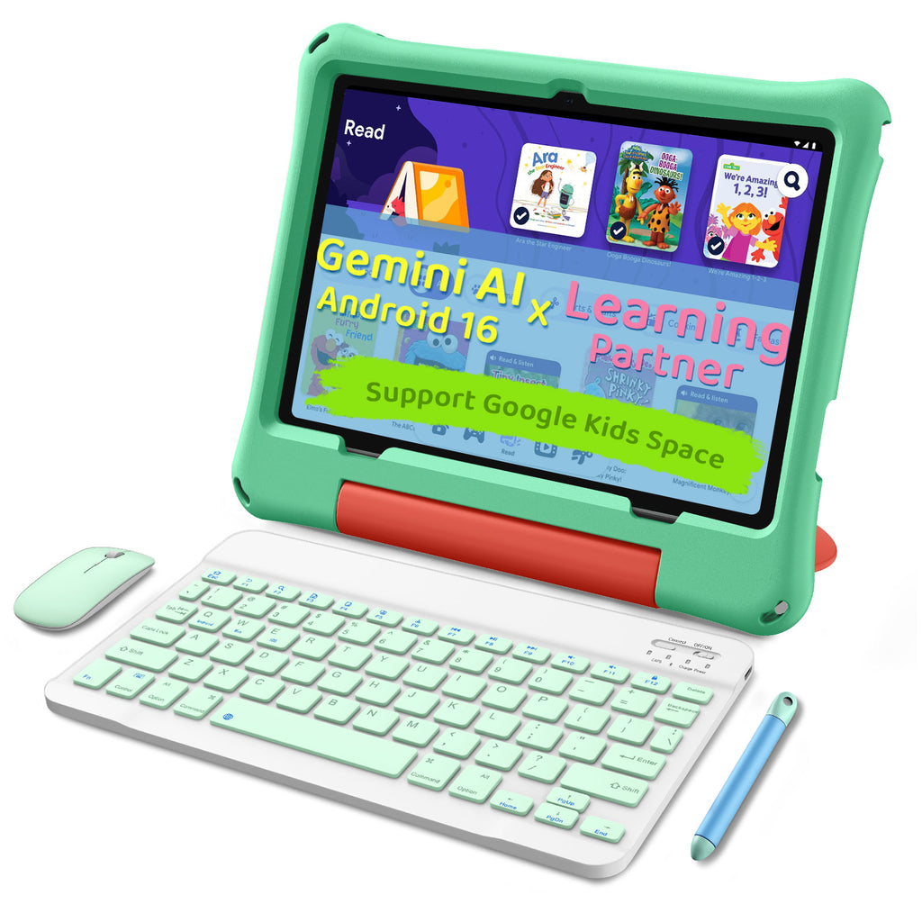 Kids Tablet, Android 16 Tablet for Kids 10 inch Octa-Core 2.2GHz with Case, 30GB RAM 64GB ROM, 2TB Expand, Parental Control, Dual Camera, BT, WiFi, with Keyboard Mouse Stylus, Gift (Pink)
