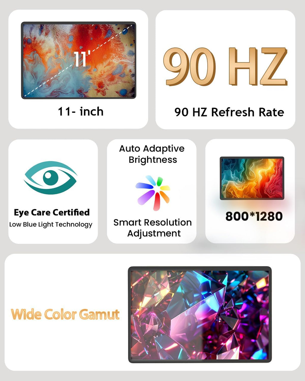 ECOPAD 11-inch Android 16 Tablet | 32GB+128GB, 90Hz FHD+