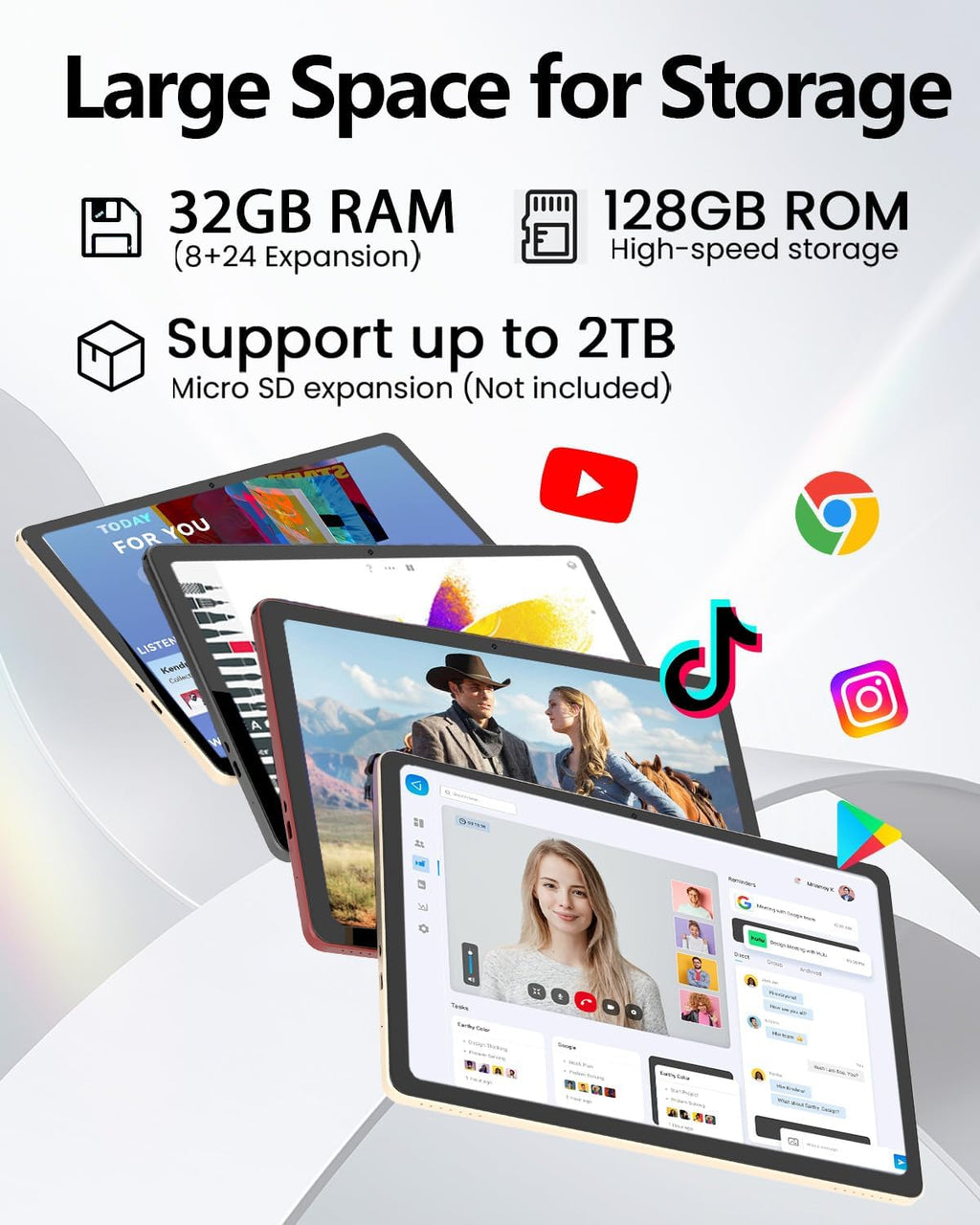 ECOPAD 11-inch Android 16 Tablet | 32GB+128GB, 90Hz FHD+