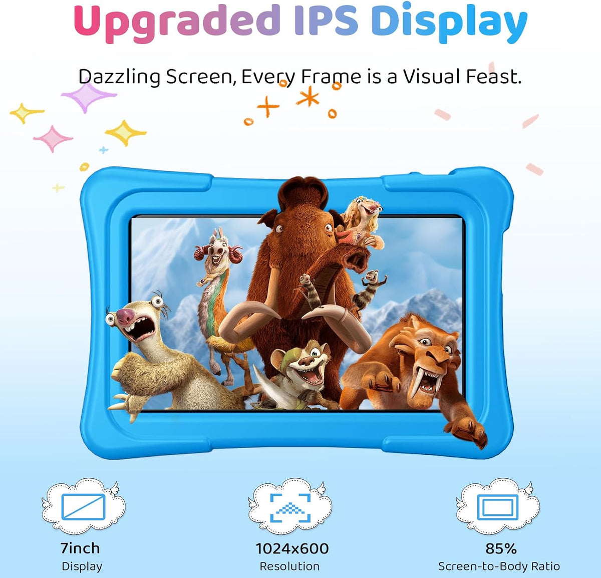 ECOPAD 7-inch Kids Tablet | 6GB+32GB, 1TB Expandable