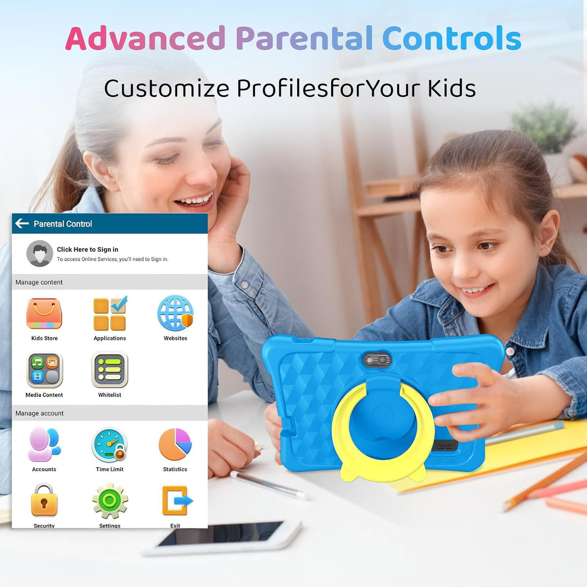 ECOPAD 7-inch Kids Tablet | 6GB+32GB, 1TB Expandable