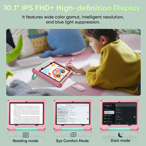 Kids Tablet, Android 16 Tablet for Kids 10 inch Octa-Core 2.2GHz with Case, 30GB RAM 64GB ROM, 2TB Expand, Parental Control, Dual Camera, BT, WiFi, with Keyboard Mouse Stylus, Gift (Pink)